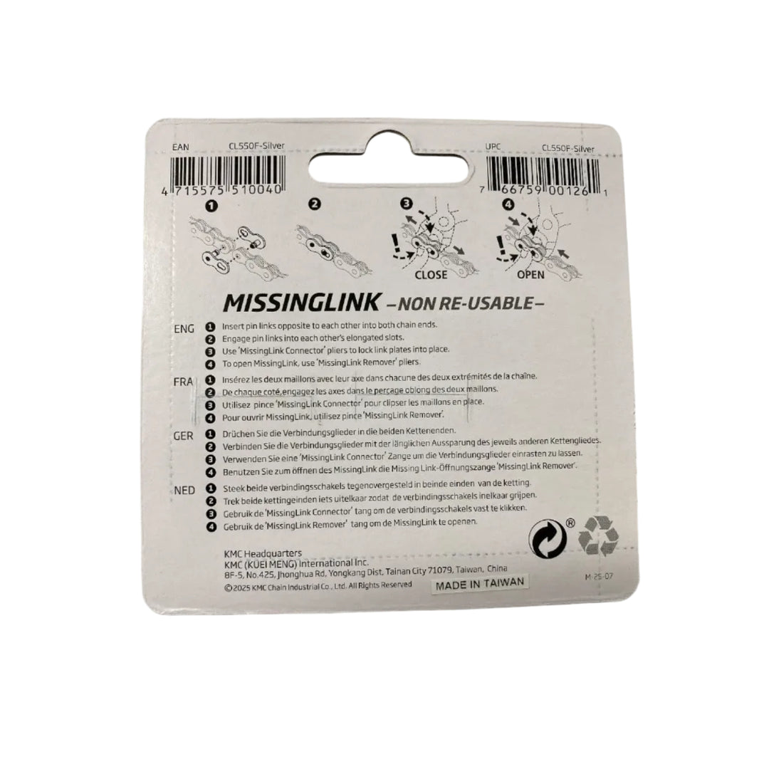 KMC CHAIN | Missing Link XFLAT 2 Pairs Bicycle Chain Connector