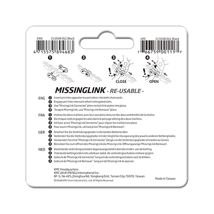 KMC CHAIN | Missing Link DLC 11 2 Pairs Reusable Bicycle Chain