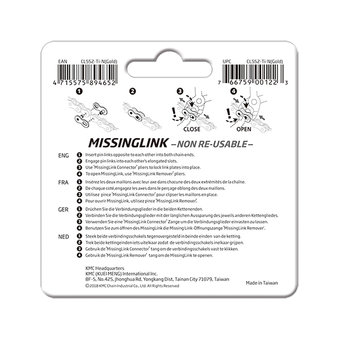 KMC CHAIN | Missing Link 12 2 Pairs Bicycle Chain Connector