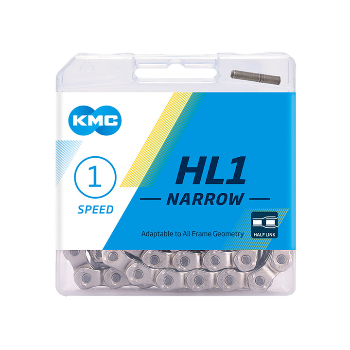KMC Demi-maillon De Chaîne 1/2x1/8 - Argenté - Pour Ajustage Précis